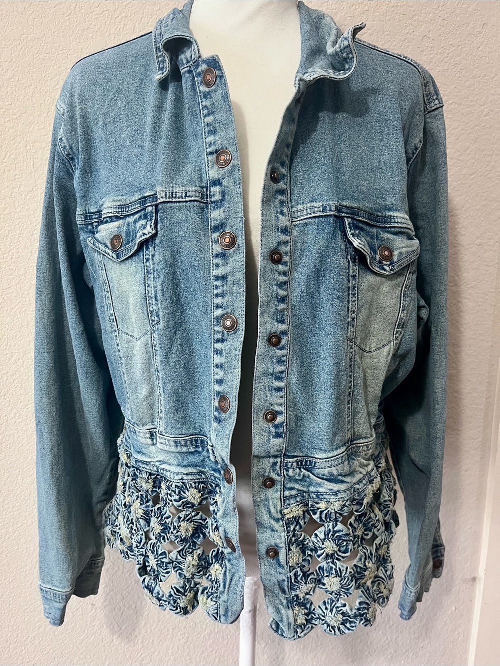 CJ Crest Crochet Denim Jacket